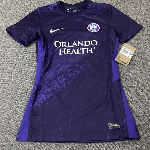 Nike Jersey Shirt Womens Size XS Dri Fit Purple Orlando Pride Health Soccer - Picture 1 of 10